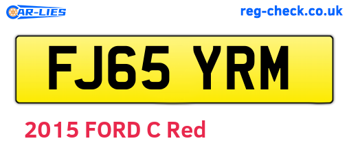 FJ65YRM are the vehicle registration plates.