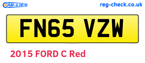 FN65VZW are the vehicle registration plates.