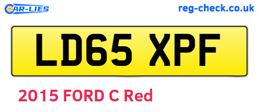 LD65XPF are the vehicle registration plates.