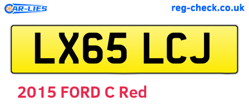LX65LCJ are the vehicle registration plates.