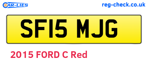 SF15MJG are the vehicle registration plates.