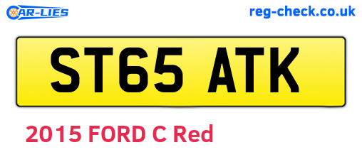 ST65ATK are the vehicle registration plates.