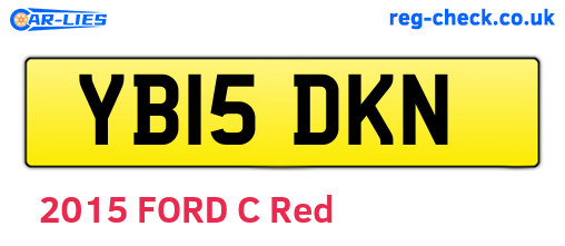 YB15DKN are the vehicle registration plates.