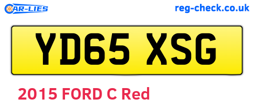 YD65XSG are the vehicle registration plates.