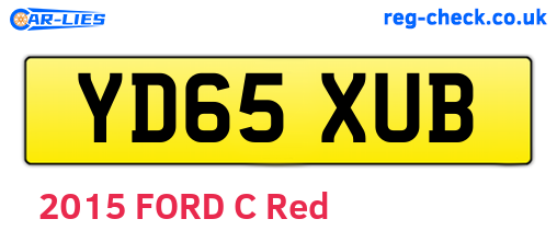 YD65XUB are the vehicle registration plates.