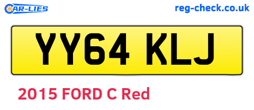 YY64KLJ are the vehicle registration plates.