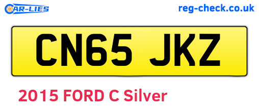 CN65JKZ are the vehicle registration plates.