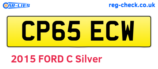 CP65ECW are the vehicle registration plates.