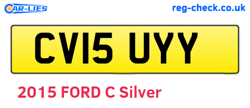 CV15UYY are the vehicle registration plates.