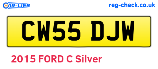 CW55DJW are the vehicle registration plates.