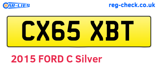 CX65XBT are the vehicle registration plates.