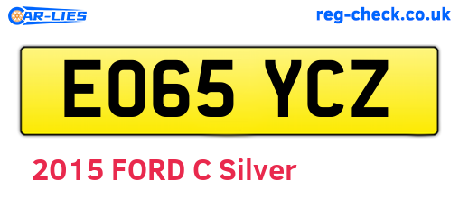 EO65YCZ are the vehicle registration plates.