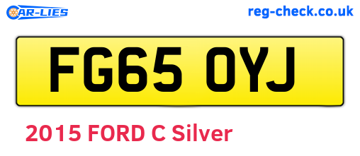 FG65OYJ are the vehicle registration plates.