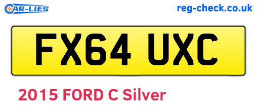 FX64UXC are the vehicle registration plates.