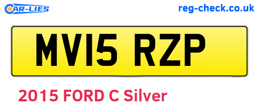 MV15RZP are the vehicle registration plates.