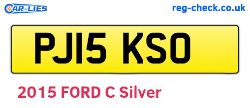 PJ15KSO are the vehicle registration plates.