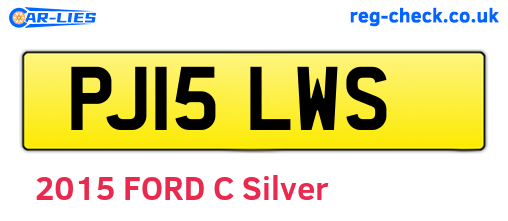 PJ15LWS are the vehicle registration plates.