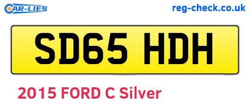 SD65HDH are the vehicle registration plates.