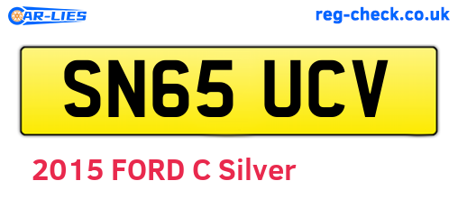 SN65UCV are the vehicle registration plates.