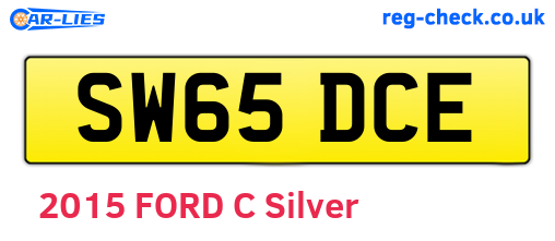 SW65DCE are the vehicle registration plates.