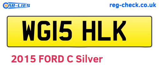 WG15HLK are the vehicle registration plates.