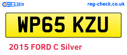 WP65KZU are the vehicle registration plates.