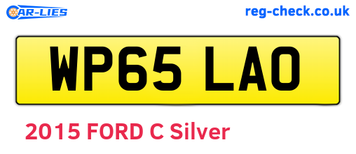 WP65LAO are the vehicle registration plates.
