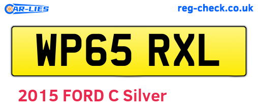 WP65RXL are the vehicle registration plates.