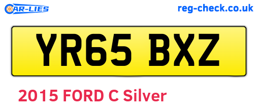 YR65BXZ are the vehicle registration plates.