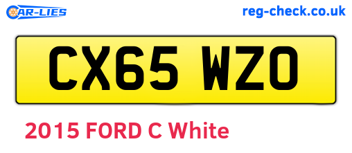 CX65WZO are the vehicle registration plates.