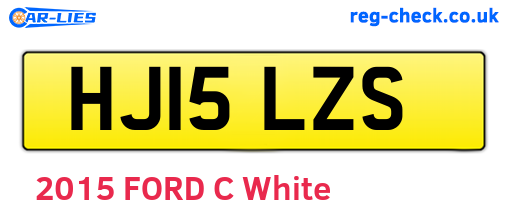 HJ15LZS are the vehicle registration plates.