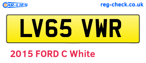 LV65VWR are the vehicle registration plates.
