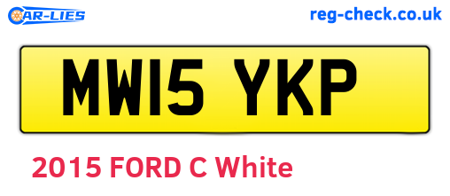 MW15YKP are the vehicle registration plates.