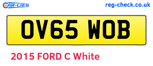 OV65WOB are the vehicle registration plates.