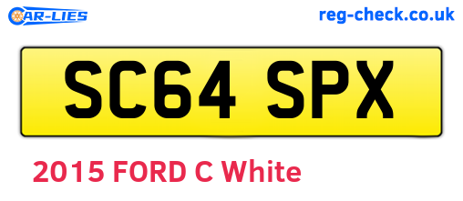 SC64SPX are the vehicle registration plates.