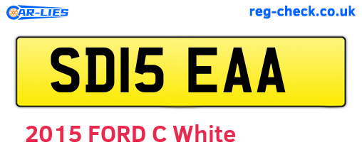 SD15EAA are the vehicle registration plates.