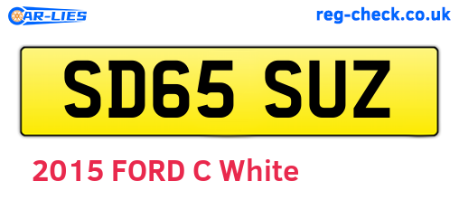 SD65SUZ are the vehicle registration plates.