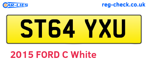 ST64YXU are the vehicle registration plates.