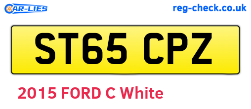 ST65CPZ are the vehicle registration plates.