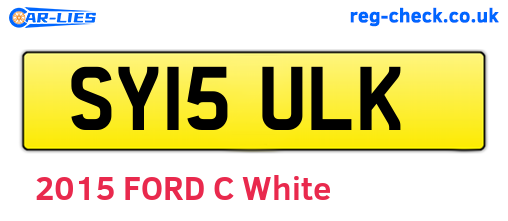 SY15ULK are the vehicle registration plates.