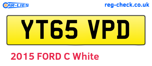 YT65VPD are the vehicle registration plates.