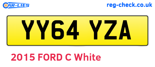 YY64YZA are the vehicle registration plates.