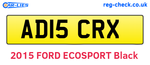 AD15CRX are the vehicle registration plates.