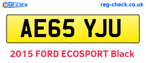 AE65YJU are the vehicle registration plates.