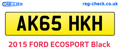 AK65HKH are the vehicle registration plates.