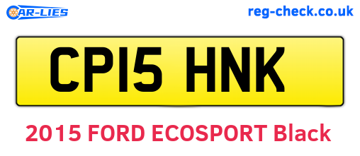 CP15HNK are the vehicle registration plates.
