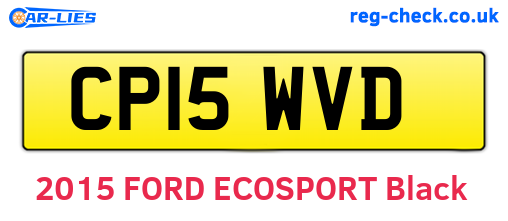 CP15WVD are the vehicle registration plates.
