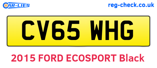 CV65WHG are the vehicle registration plates.
