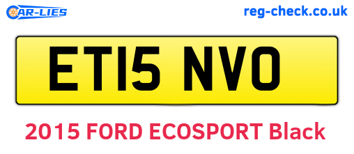 ET15NVO are the vehicle registration plates.