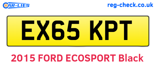 EX65KPT are the vehicle registration plates.